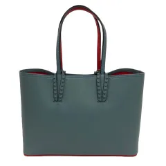 クリスチャンルブタン Christian louboutin Cabata small ハンドバッグ トートバッグ スタッズ装飾 水色 ライトブルー 赤 レッドのサムネイル