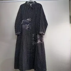 新品 レディース CHECK ロング シャツ ONE PIECE 100サイズ 春 秋 2507370