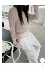 ベリユン シースルー ゴージ ニトTシャツ