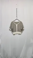 クロップド ニットカーディガン