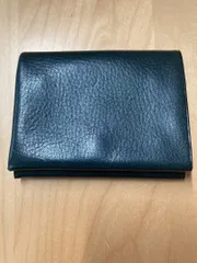 【301】二つ折り財布 牛革 ネイビー ウォレット