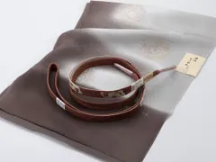 礼装 正絹 丹後ちりめん ラメ入り 帯揚げ 特殊金銀糸 帯締め 2点セット こげ茶系 as-152-57