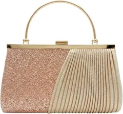 Electric Circus かっこいい かわいい おしゃれ プレゼント 大人 女性 レディース 人気 パーティー ばっぐ ポーチ トート 柄 用 鞄 ショルダー 入学式 卒業式 冠婚葬祭 結婚式 和装 着物 バッグ クラッチ (ピンクゴールド)