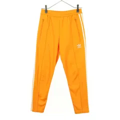 adidas アディダス トレフォイルロゴ トラックパンツ XS オレンジ ジャージ レディース 古着
