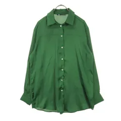 ZARA ザラ 長袖 シャツ S グリーン レディース 古着