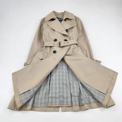BURBERRY BLUE LABEL　トレンチコート　ノバチェック　ダブル　ベルト付き　ロング丈　ベージュ　40　L