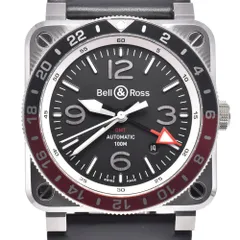 ベル＆ロス Bell＆Ross BR0393-BL-ST/SCA BR03 GMT BLACK ターンベル 自動巻き メンズ 美品 箱・保証書付き C#146855のサムネイル