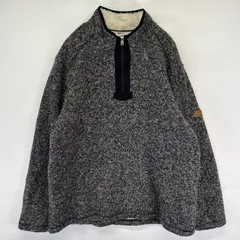 古着 オービス ORVIS フリース ニット ハーフジップ プルオーバー 裏地ボア 大きいサイズ アウトドア XL  ブラック系 メンズのサムネイル