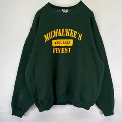 古着 フルーツオブザルーム FRUIT OF THE LOOM スウェット クルーネック プルオーバー カレッジ 大きいサイズ 2XL  グリーン系 メンズ