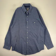 古着 80's/80年代 ヴィンテージ ブルックスブラザーズ Brooks Brothers USA製 長袖シャツ ボタンダウン 胸ポケット Makers M  ブルー系 無地 メンズ