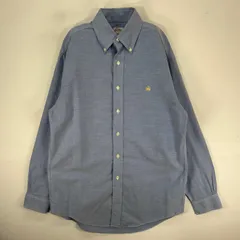 古着 ブルックスブラザーズ Brooks Brothers 長袖シャツ ボタンダウン ワンポイント M  ブルー系 無地 メンズのサムネイル