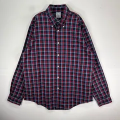 古着 ブルックスブラザーズ Brooks Brothers 長袖シャツ ボタンダウン ワンポイント L  レッド系 チェック メンズ