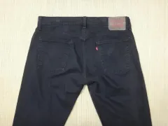 (33インチ) リーバイス514 メンズ ブラックジーン デニム