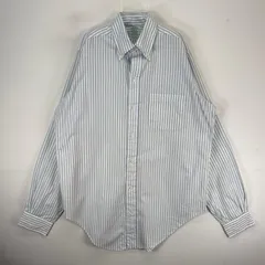古着 70's/70年代 ヴィンテージ ブルックスブラザーズ Brooks Brothers USA製 長袖シャツ ボタンダウン Makers 6ボタン M  水色系 ストライプ メンズ