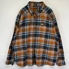 古着 コロンビア Columbia 長袖シャツ ワンポイントロゴ 薄手 ネルシャツ 2XL マルチカラー チェック メンズ
