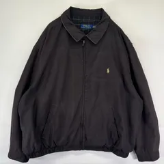 古着 ポロ・ラルフローレン POLO RALPH LAUREN ジャケット スウィングトップ ワンポイントロゴ フルジップ 3XL  ブラック系 メンズのサムネイル