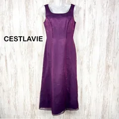 匿名配送　CEST LAVIE セラビ ベロア ノースリーブ ロングドレス 紫 2026年最新】cest lavie ドレスの人気アイテム - メルカリ