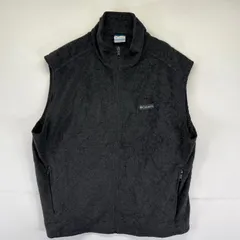 古着 コロンビア Columbia フリース ベスト フルジップ ワンポイントロゴ アウトドア 大きいサイズ 2XL  グレー系 メンズ