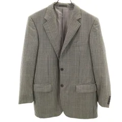 BURBERRY LONDON バーバリーロンドン 日本製 チェック柄 テーラードジャケット AB7 ベージュ 三陽商会 メンズ 古着