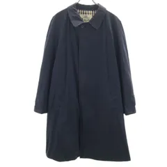 Aquascutum アクアスキュータム イングランド製 ステンカラーコート ネイビー メンズ 古着のサムネイル