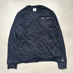Champion メンズ スウェット クルーネック コットン混 ネイビー L