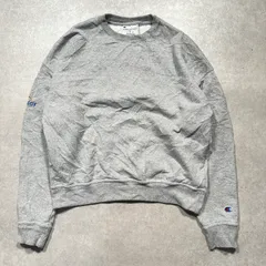 Champion メンズ スウェット クルーネック コットン混 杢グレー L