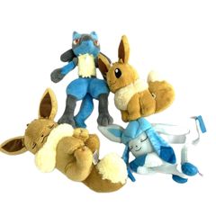 POKEMON 포켓몬 봉제인형 이브이/루카리오/그레이시아/4점 세트