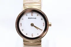 【W300-28】動作品 電池交換済 BERING べーリング ２針 腕時計 10122-664-1 革ベルト レディースのサムネイル