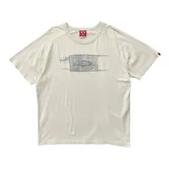 USA 古着 90S OAKLEY オークリー センターロゴ クルーネック Tシャツ プリント メンズXL ベージュ BA5209