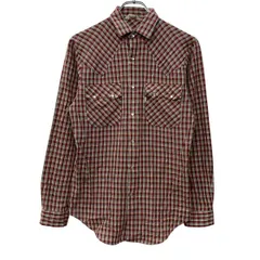 70～80s Levi's 長袖 チェックシャツ S レッド リーバイス スナップボタン ～80年代 胸ポケット チェック柄 カジュアル 春物 a804-5715のサムネイル