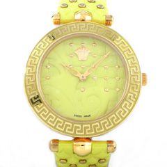 ヴィヴィアン・ウエストウッド Vivienne Westwood 腕時計 VV006SLRD オーブチャーム クリスタルベゼル サンレイ ゴールド文字盤 SS レッド エナメル リザード レザーベルト クオーツアナログ 【中古】 ヴィヴィアン・ウエストウッド Vivienne Westwood 腕時計 VV006SLRD