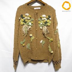 ミナペルホネン♡wolf&flower カーディガン 長袖 ベージュ 38 - メルカリ