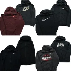 古着卸 まとめ売り ナイキ スウェット 8枚セット ( メンズ S ) フーディー ジップパーカー スウォッシュロゴ カレッジ風  中古 古着 NE4234