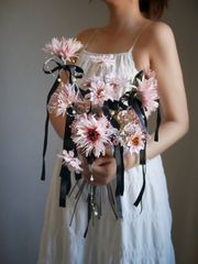 受注生産】キラキラシングルガーベラブーケ ウェディング 結婚式 前