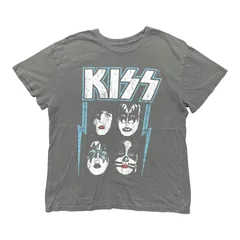 USA 古着 オフィシャル KISS キッス キス ミュージック ロックTシャツ バンドTシャツ ウィメンズM グレー BA5244