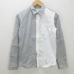 g■ヴァンキッシュ/VANQUISH 長袖シャツ/ストライプ ドット柄【S】灰ソロ/men's/58【中古】■のサムネイル