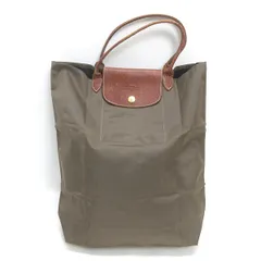 t■ロングチャンプ/LONGCHAMP折り畳み式 ハンドバッグ/エコBAG■茶/60【中古】
