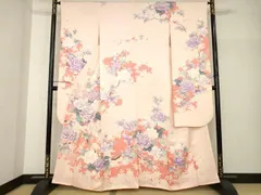 平和屋着物●豪華振袖　刺繍　枝花文　正絹　逸品　AABH7057ck