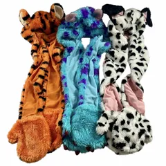 ★ Disney ディズニー  ファンキャップ 3点 まとめ商品 ティガー サリー 101匹ワンちゃん マフラー 被り物 帽子 フード 手袋 現状品