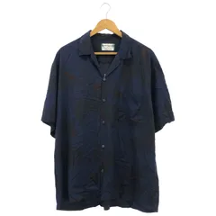 TWO PALMS (トゥーパームス) EDIFICE別注 DYED ALOHA SHIRT 20051310300010 ネイビー XL