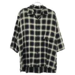 ESSAY エッセイ 24SS CACHECOUER SS SHIRT - SHADOW CHECK チェックシャツ ES18SH-01/B ブラック 3のサムネイル