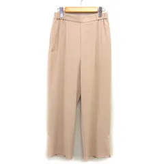 グリーンレーベルリラクシング ユナイテッドアローズ green label relaxing ワイド イージーパンツ スリット ゆったり 無地 38 ベージュ /NT34
