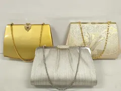 平和屋着物▼和装小物　和装バッグまとめて3点　金鷲本舗 東京謹製 キンワシ印 おき宗 熨斗紐花 ラインストーン 金銀糸  逸品　DABD7567zzz