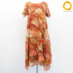 エスカーダ ESCADA ヴィンテージ シルク ワンピース ロング 半袖 花柄 総柄 レディース 大きいサイズ [a1007238]のサムネイル