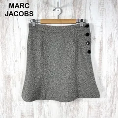 MARC JACOBS マークジェイコブス ウール チェック ひざ丈 スカート ブラック レディースのサムネイル