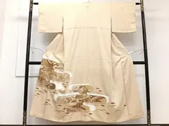 平和屋着物■豪華色留袖　駒刺繍　絵霞風景文　松竹梅　金彩　正絹　逸品　CABF8023xiのサムネイル