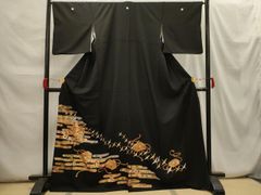 平和屋着物○本草木染作家 瑞寶 色無地 玉蜀黍色 正絹 逸品 未使用