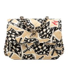 CHANEL チェッカーフラッグショルダーケース マイクロ マトラッセ 