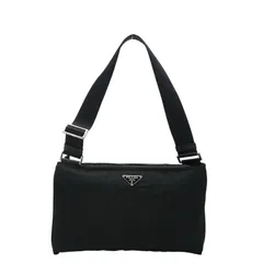 プラダ 三角ロゴプレート ワンショルダーバッグ ブラック ナイロン レディース PRADA【1-0260508】