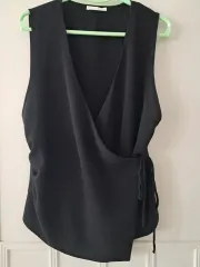 ZARA ザラ フルイド クロス ベスト トップス 新品